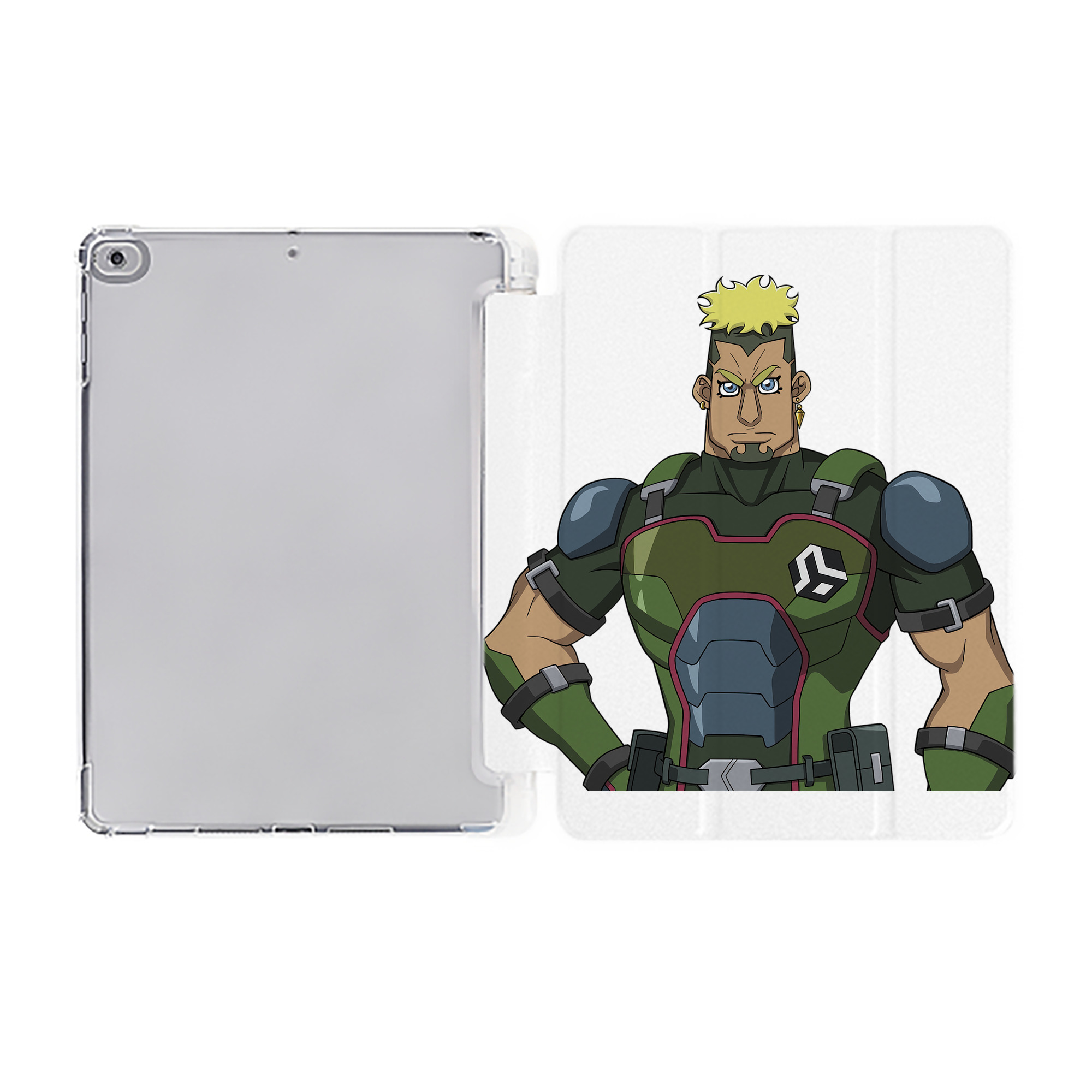 （画像用） 遊☆戯☆王 Yu-Gi-Oh! IPad ケース ペン収納付き 三つ折りスタンド PUレザー×シリコン 対応機種9.5/10.5/10.9インチ